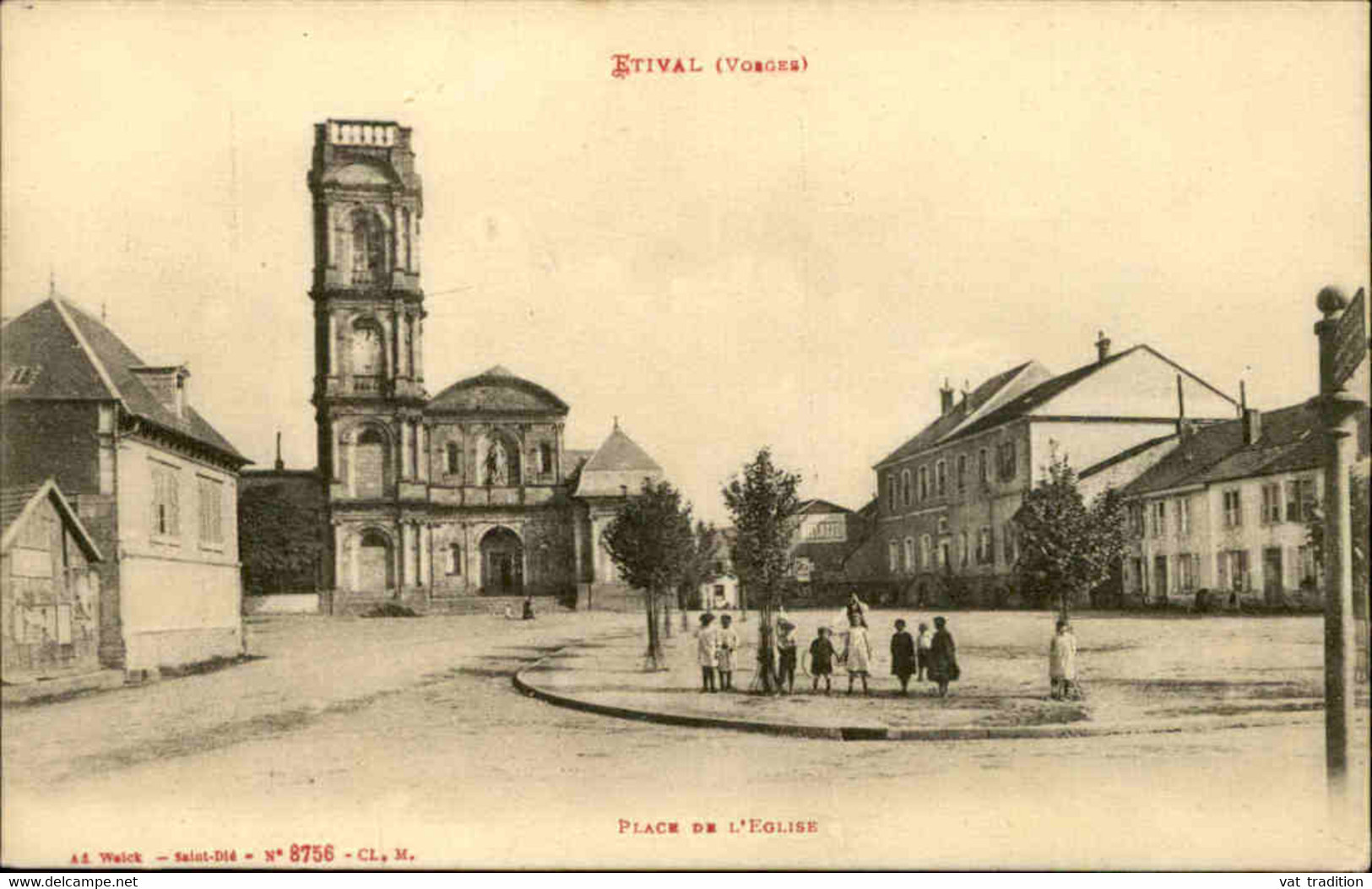 FRANCE - Carte Postale - Etival - Place De L 'Eglise - L 74296 - Etival Clairefontaine