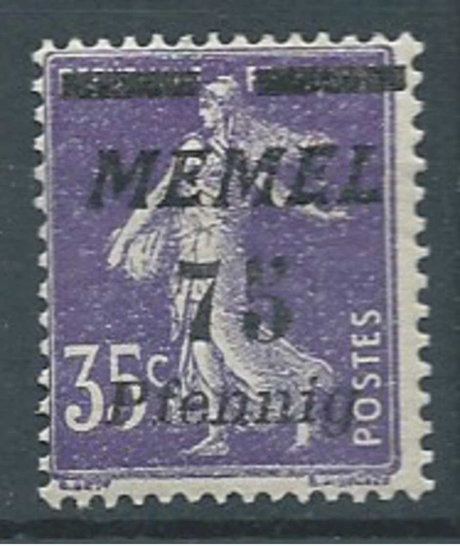 Memel YT N°55 Semeuse Fond Plein Surchargé Neuf/charnière * - Nuovi