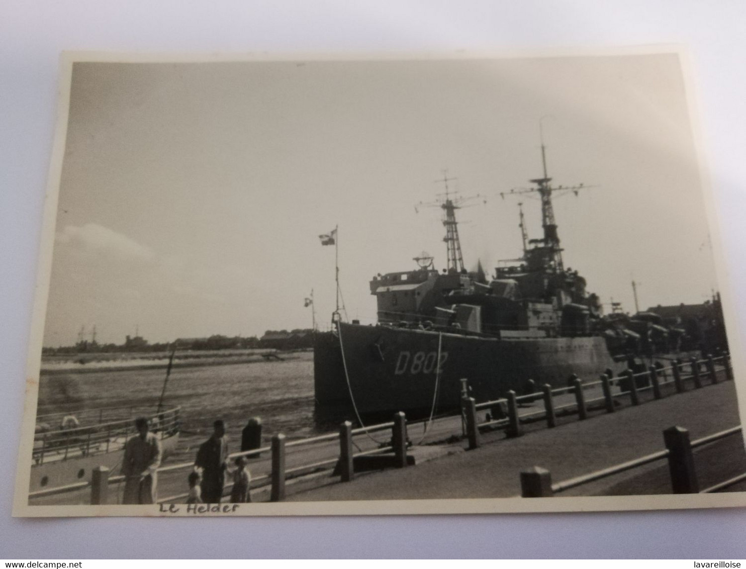 CPA CARTE PHOTO PAYS BAS LE HELDER CUIRASSIER LE PORT  RARE BELLE CARTE !! - Den Helder