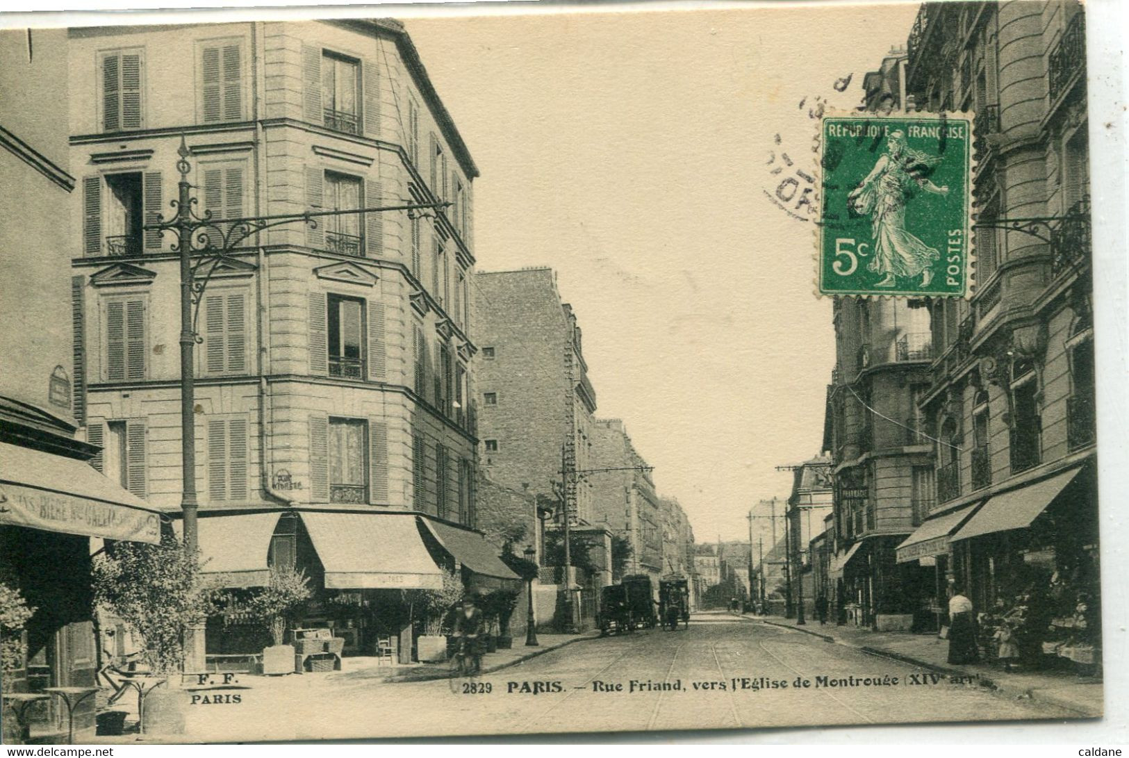 -75-PARIS  XIV -   Rue  Friand  Vers L'Eglise  De  Montrouge - Arrondissement: 14