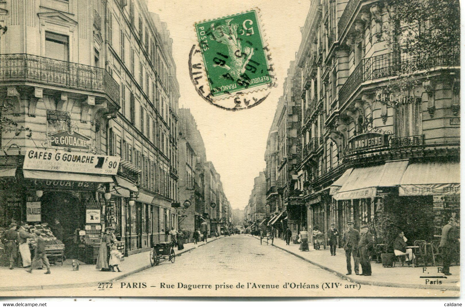 -75-PARIS  XIV -   Rue  Daguerre Prise De L'Avenue D'Orleans - Arrondissement: 14