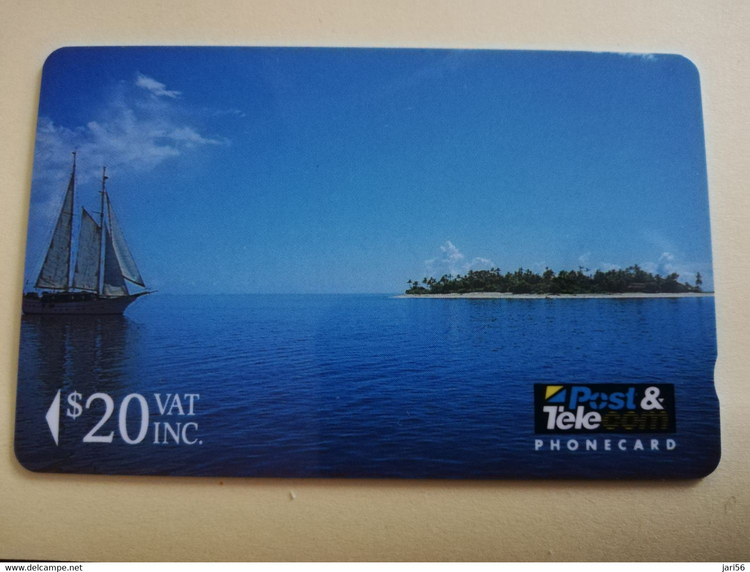 FIDJI  $ 20,- 01FJE NATURES GIFT TO ROMANCE   Fine Used   CARD ** 3483** - Fiji