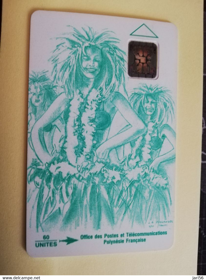 POLINESIA FRANCAISE  60 UNITS DANCERS GREEN     **3486** - French Polynesia