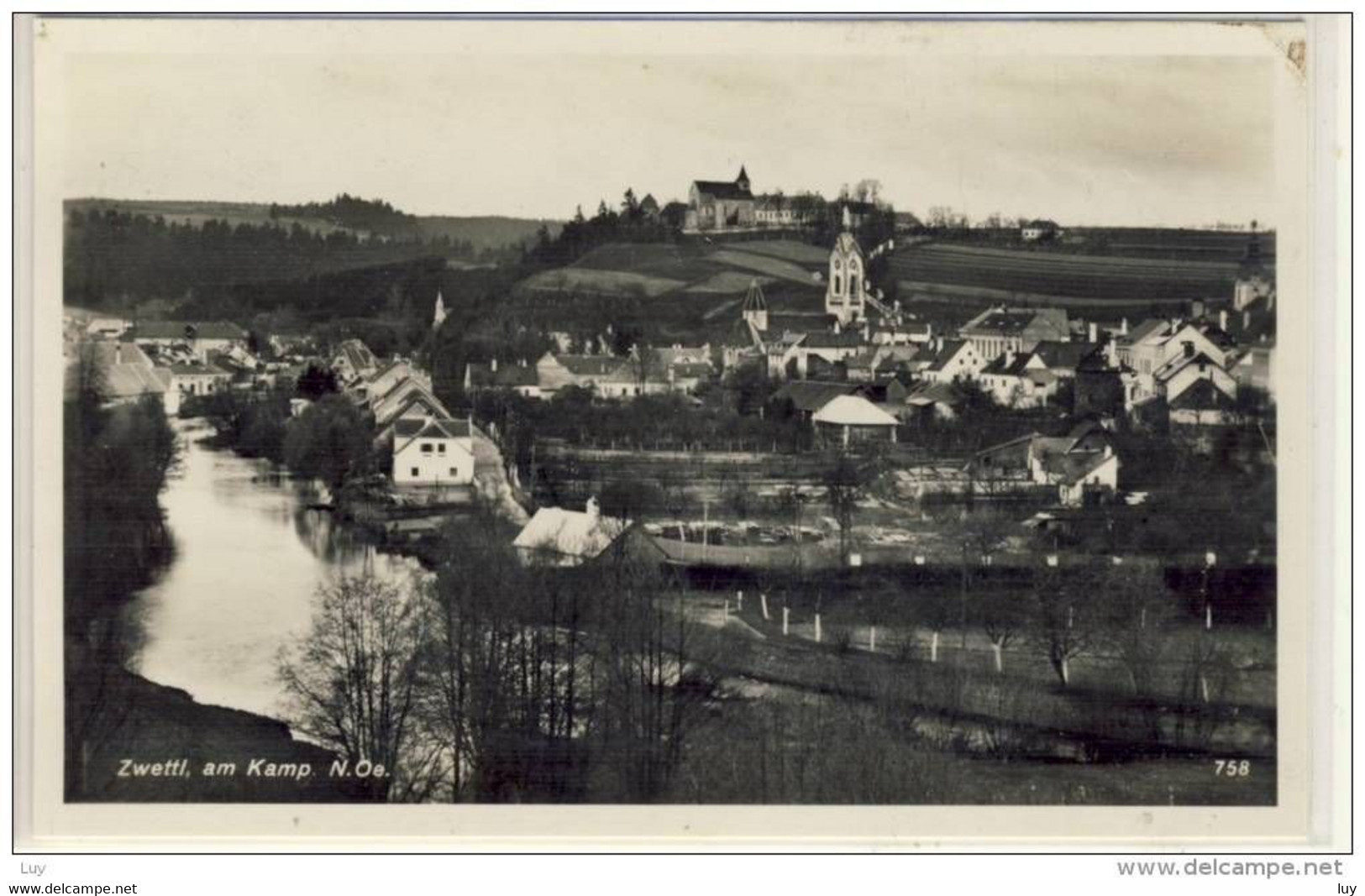 ZWETTL  Am Kamp   Panorama S/w    1935 - Zwettl