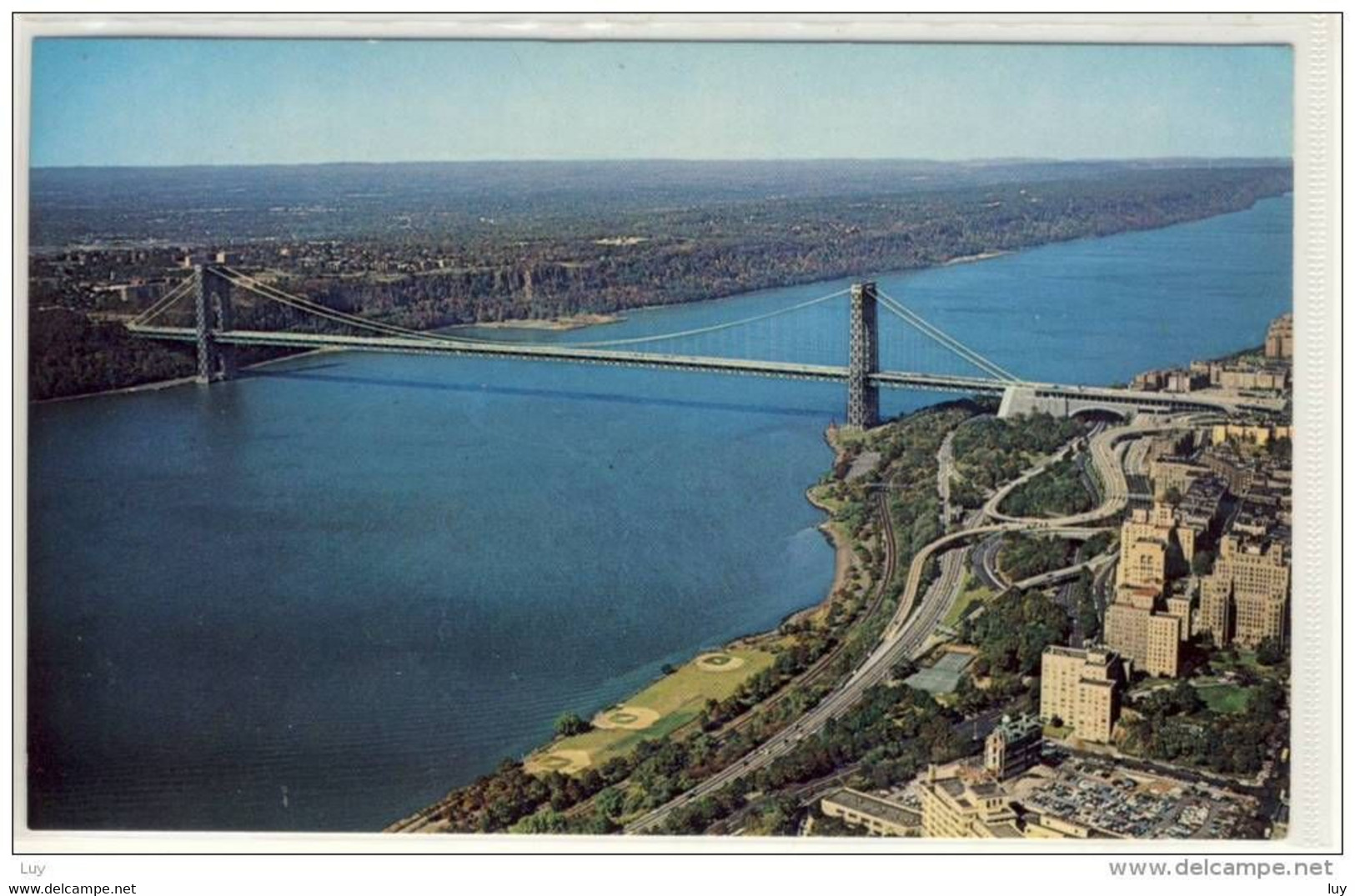 NEW YORK CITY - Pont, GEORGE WASHINGTON BRIDGE, Air View, Bird's Eye View    1972 - Ponti E Gallerie