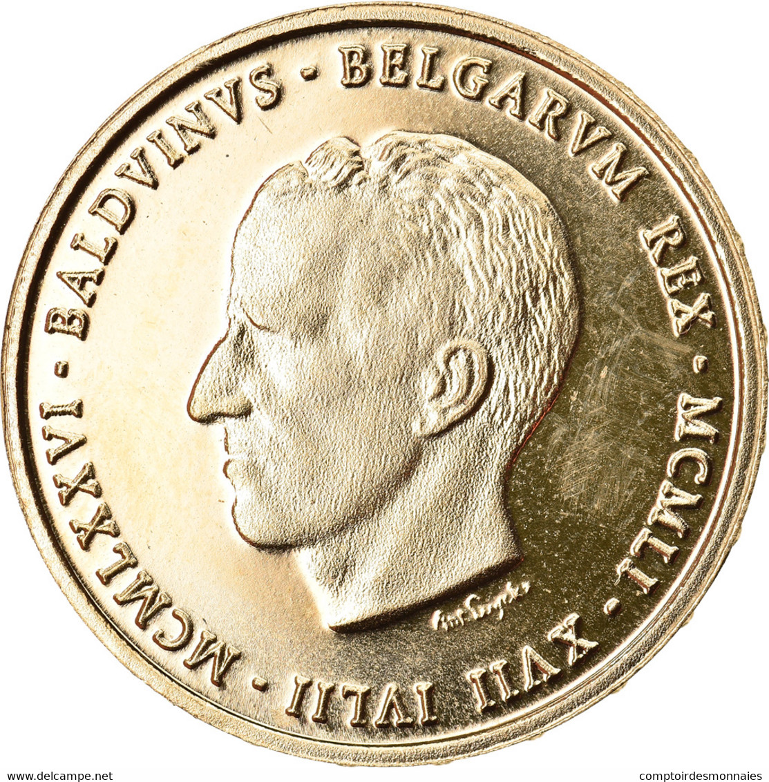 Monnaie, Belgique, Baudouin I, 20 Francs, 20 Frank, 1976, FDC, Or - Unclassified