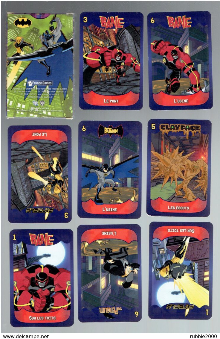 BATMAN JEU DE 7 FAMILLES CARTES A JOUER DANS SON BOITIER CARTON EDITEUR FRANCE CARTES - Batman