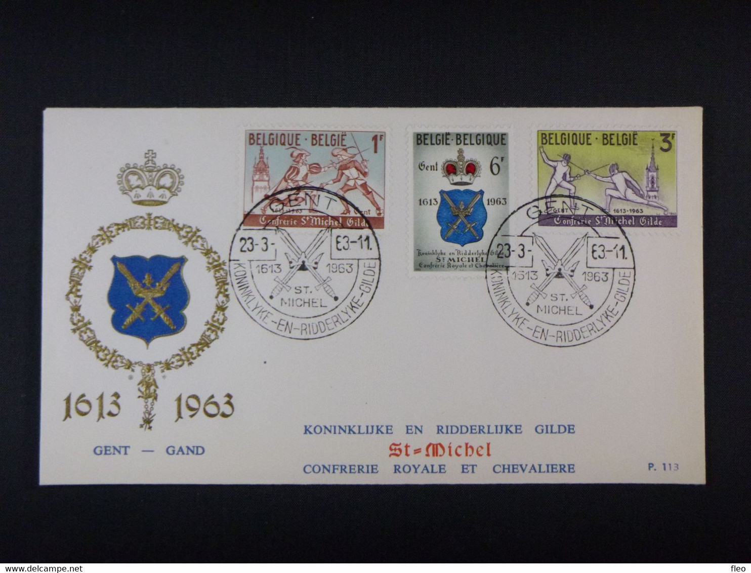 BELG.1963 1246-1248 FDC( Gent ) : " Schermen-Escrime " - 1961-1970