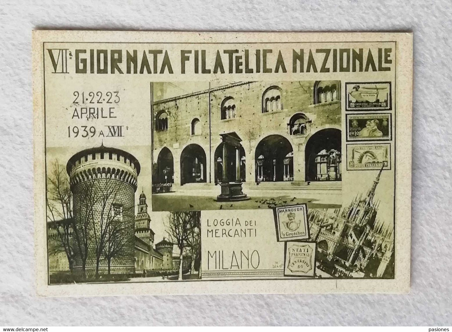 Cartolina Postale FDC VII Giornata Filatelica Nazionale Milano 23/04/1939 - Pneumatic Mail