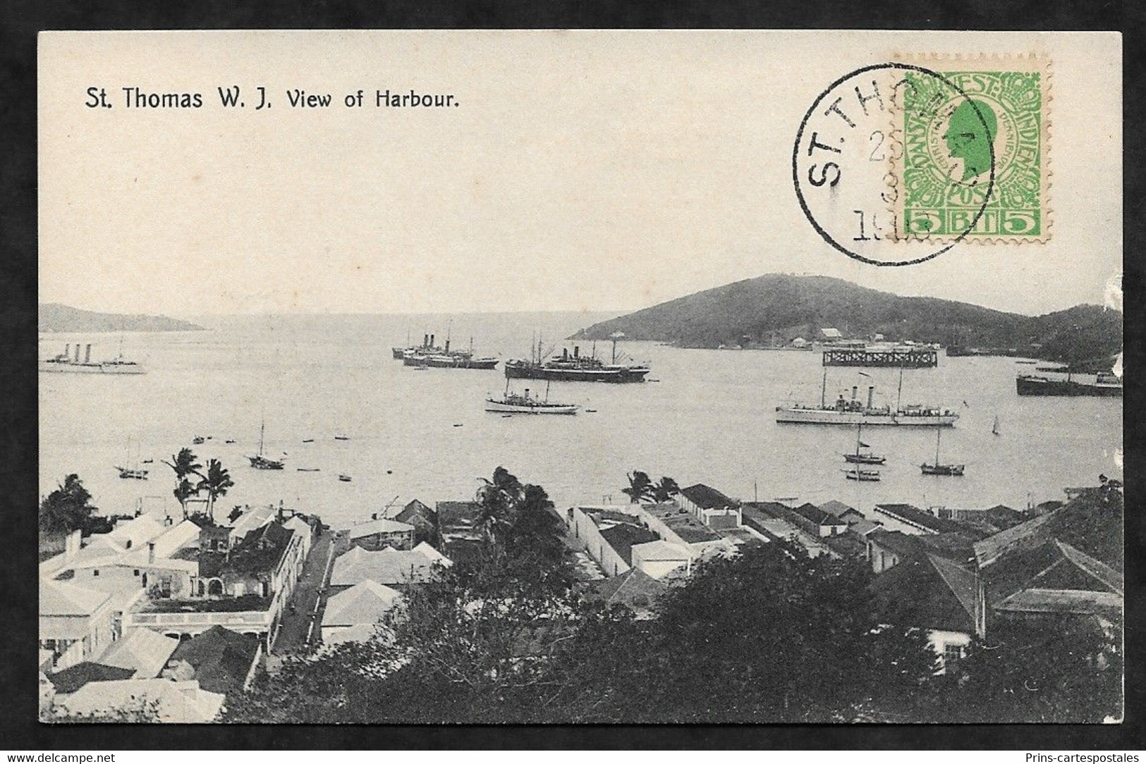 CPA Saint-Thomas W.I. View Of Harbour - Virgin Islands, US