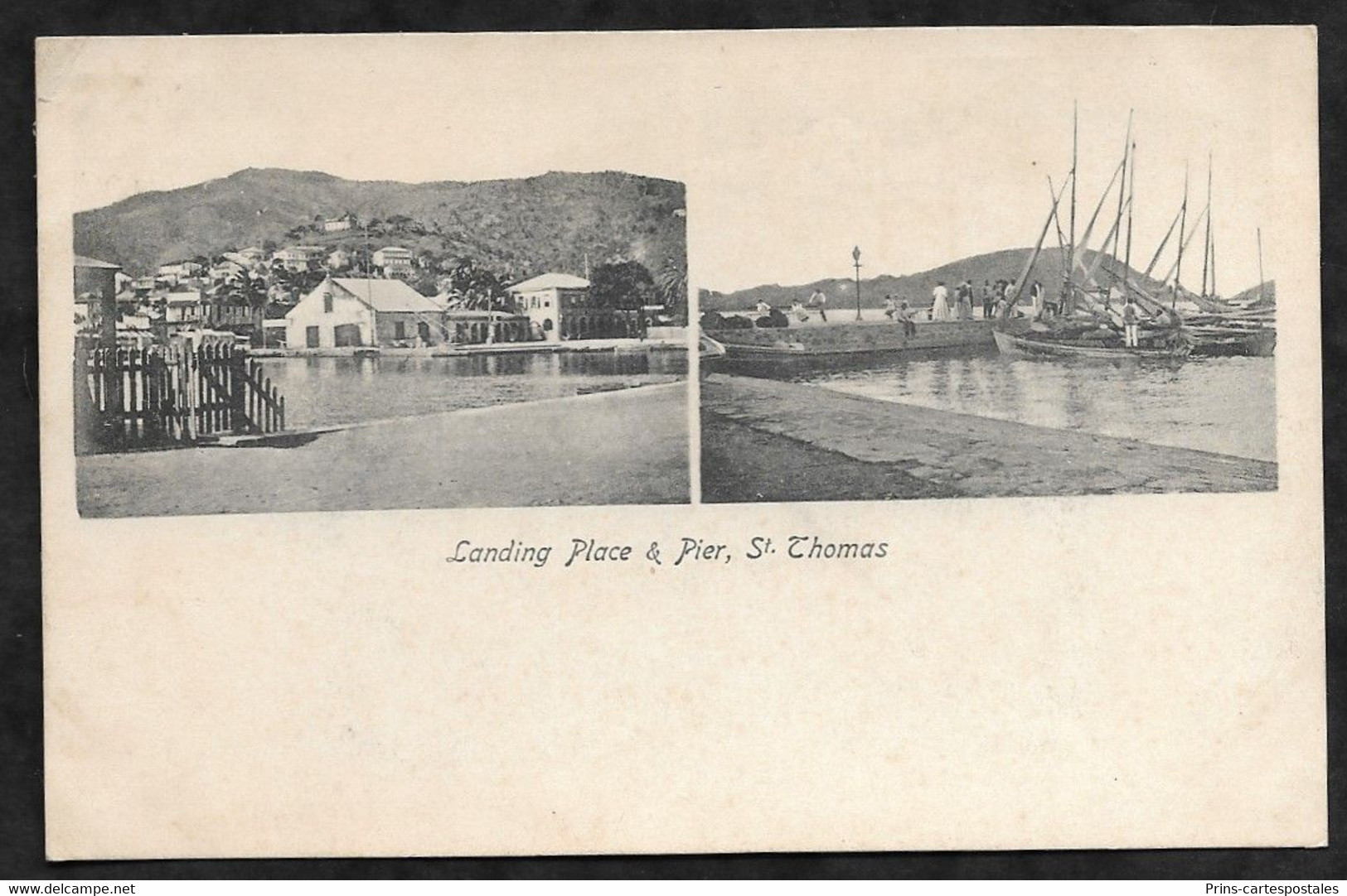 CPA Saint-Thomas Landing Place & Pier, St Thomas - Vierges (Iles), Amér.