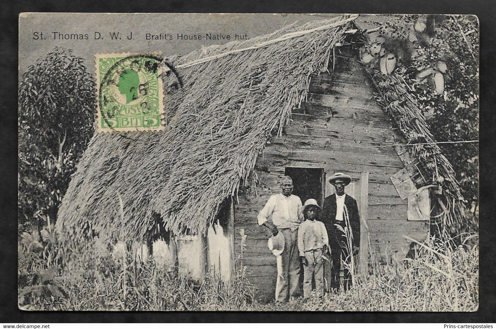 CPA Saint-Thomas St Tomas D.W.I Brafit's House Native Hut - Vierges (Iles), Amér.