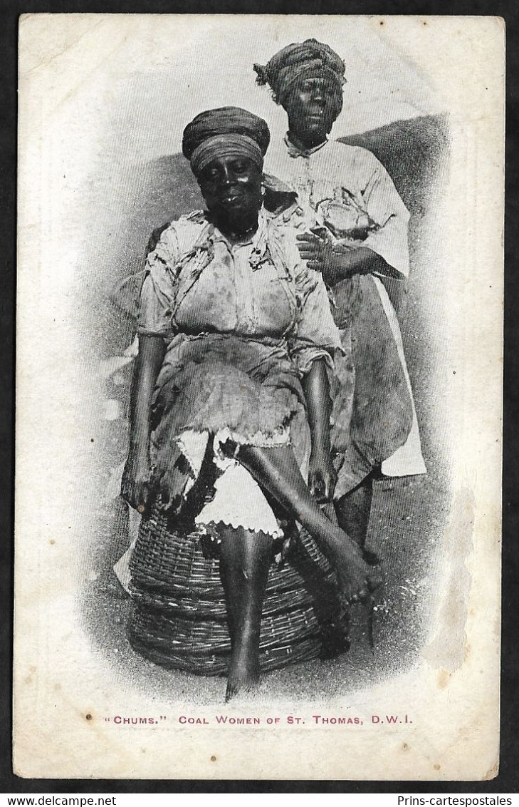 CPA Saint-Thomas  "Chums" Coal Women Of St Thomas D.W.I - Virgin Islands, US