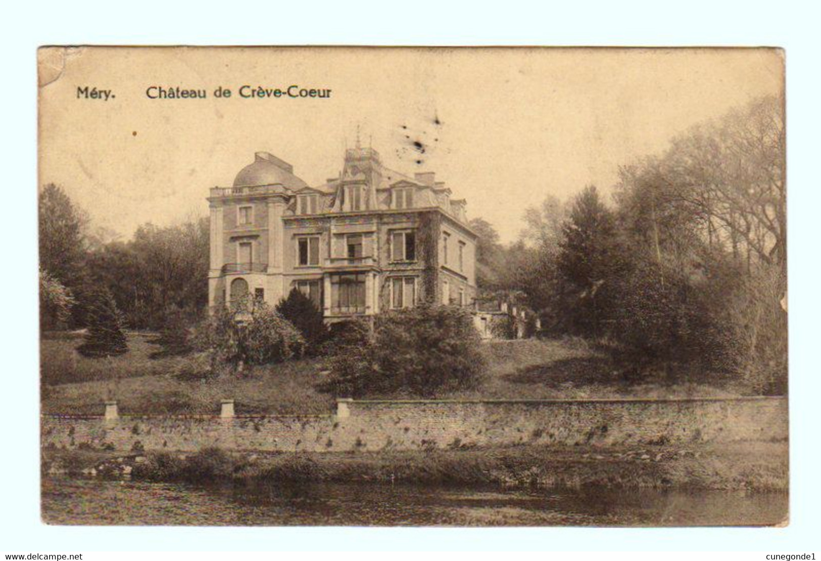 CPA MERY ( Esneux ) Le Château De Crève-Coeur - Circulée (timbre 3c) - Ed. Gillon-Humter, Méry - 2 Scans - Esneux