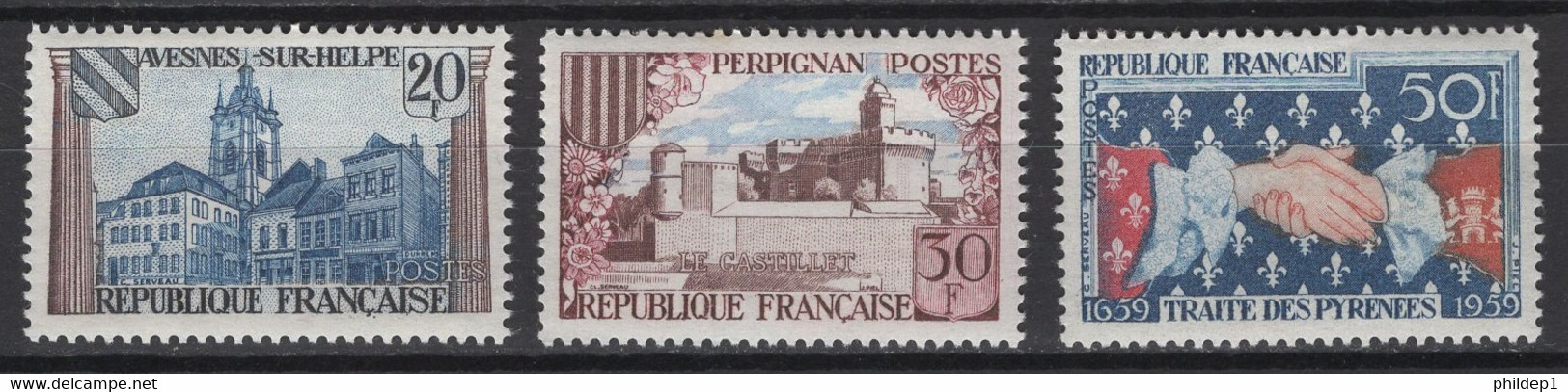 France: 1959. Y&T 2020. N° 1221/23 TP **, MNH, Neuf(s) - Nuevos