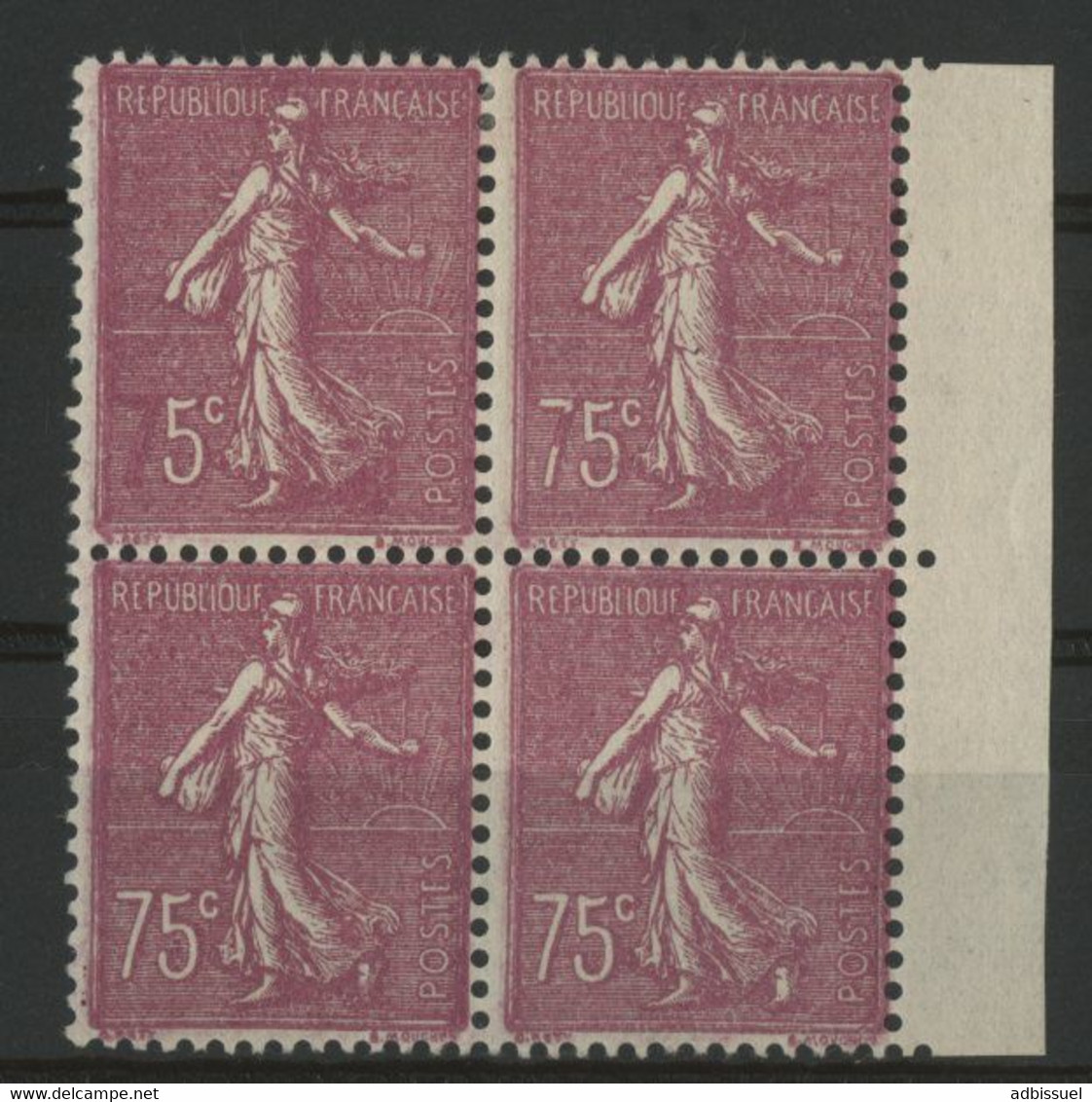 N° 202e COTE 254.6 € Neufs * (MH). VARIETE "7" TOTALEMENT Coloré En Rose. TB. Voir Description - Unused Stamps