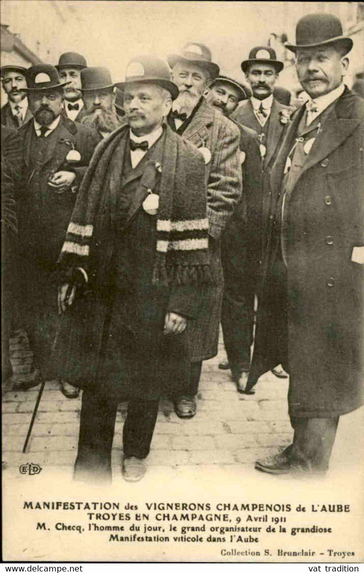 GRÉVES - Carte Postale - Manifestation Des Vignerons Champenois - Mr.Checq , Organisateur De La Manifestation - L 74440 - Sciopero