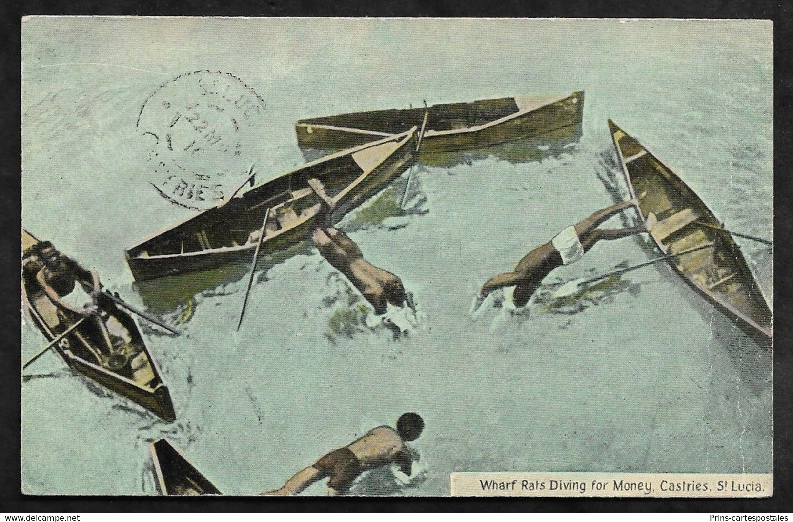 CPA Sainte-Lucie Castries, Wharf Rats Diving For Money, St Lucia - St. Lucia