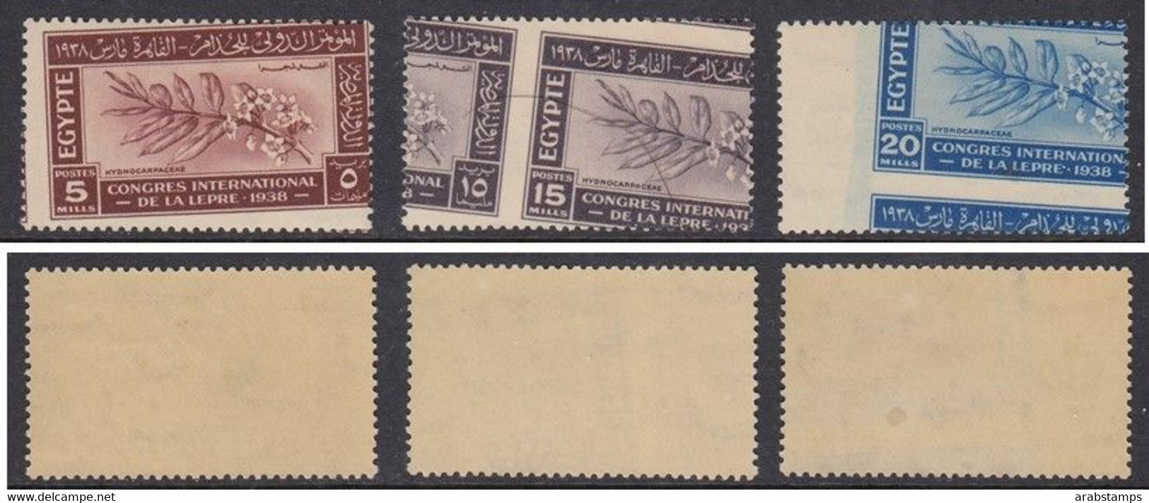 1938 Egypt Research Congress Royal Perforation Complete Set 3 Values S.G.273-275 MNH - Unused Stamps