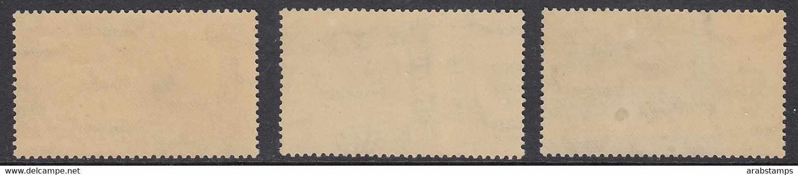 1938 Egypt Research Congress Royal Perforation Complete Set 3 Values S.G.273-275 MNH - Neufs