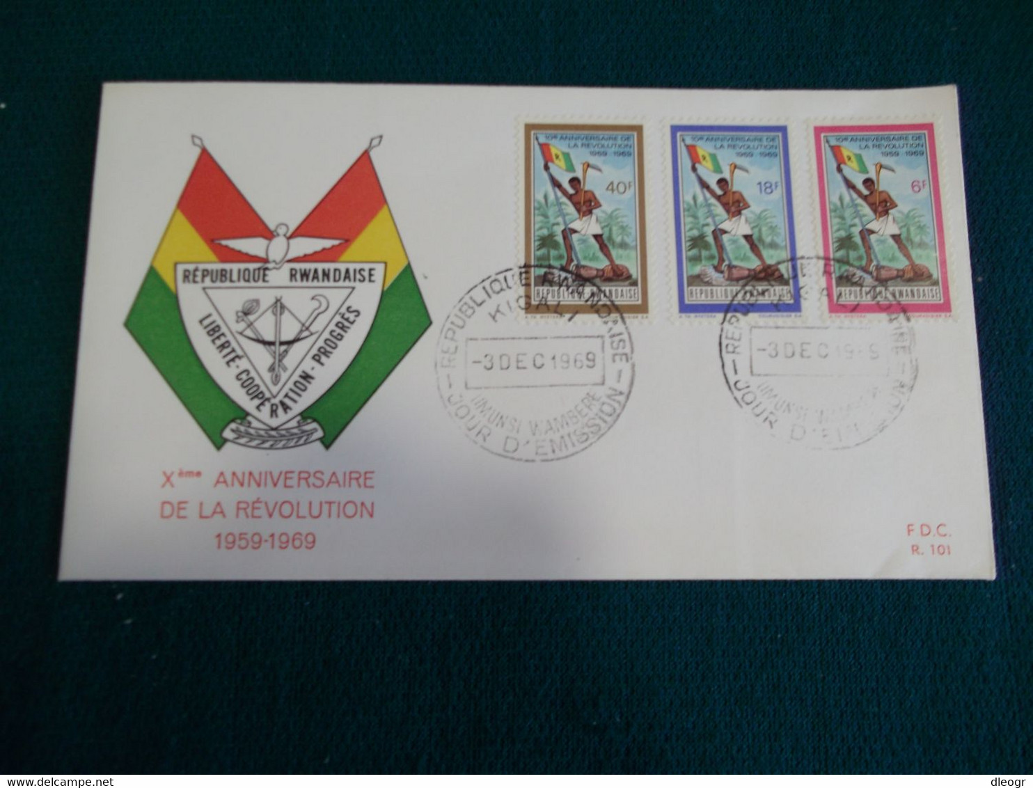 RWANDA 1969 FDC 10th Anniversary Of Independence. - 1962-1969