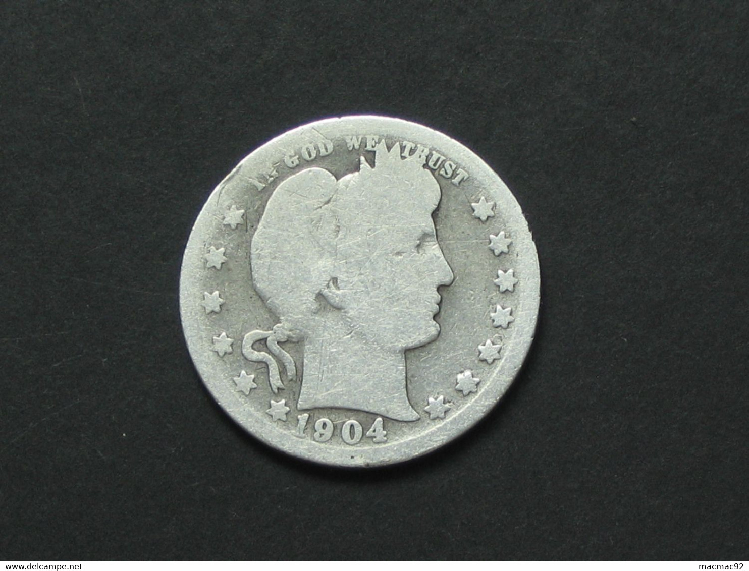 Etats-Unis - USA -  Quarter Dollar 1904 - Barber-  United States Of America  *** ACHAT IMMEDIAT *** - 1892-1916: Barber