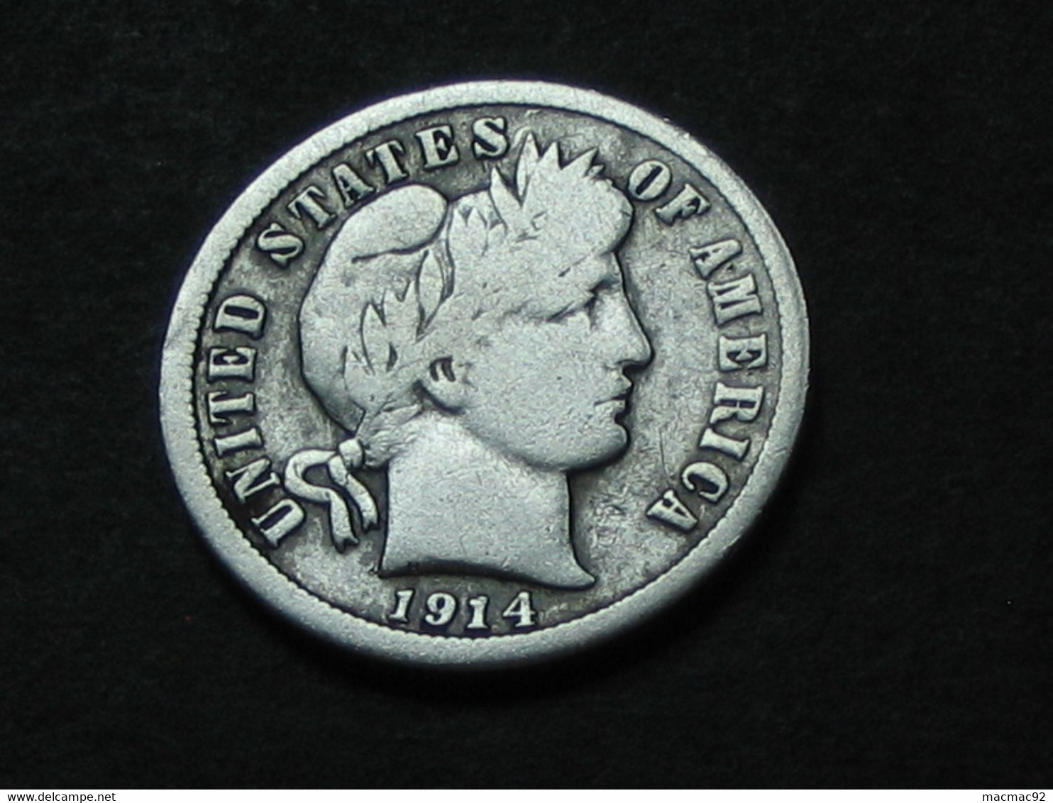 Etats-Unis -USA - One 1 Dime 1914 - Barber Dime -  United States Of America  **** EN ACHAT IMMEDIAT **** - 1837-1891: Seated Liberty (Liberté Assise)