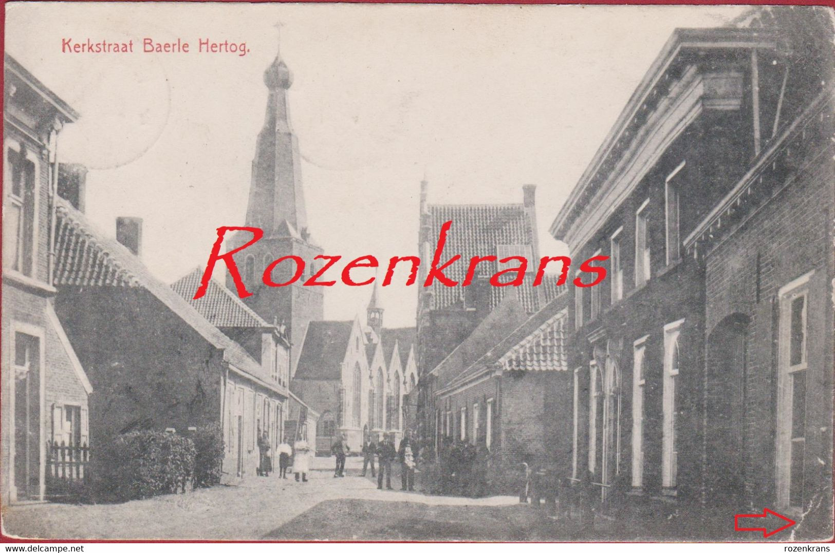 Baarle-Hertog Baerle-hertog Kerkstraat ZELDZAAM Provincie Antwerpen (kreukje) - Baarle-Hertog