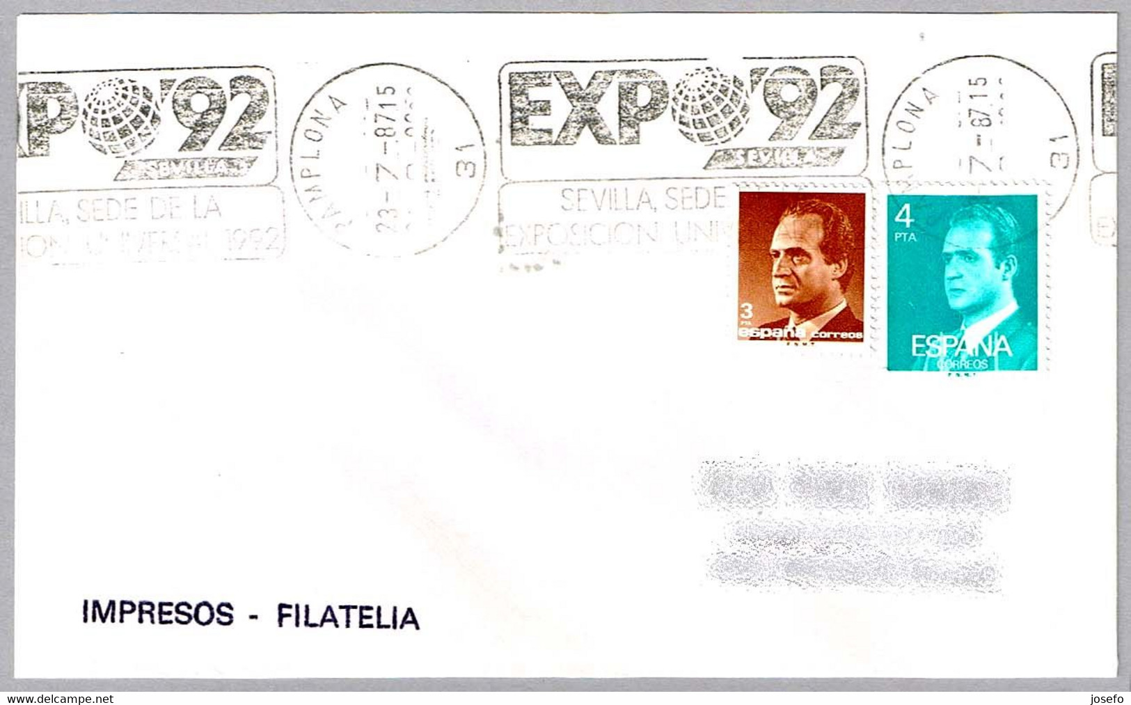 EXPO'92 - SEVILLA. Pamplona 1987 - 1992 – Sevilla (Spanien)