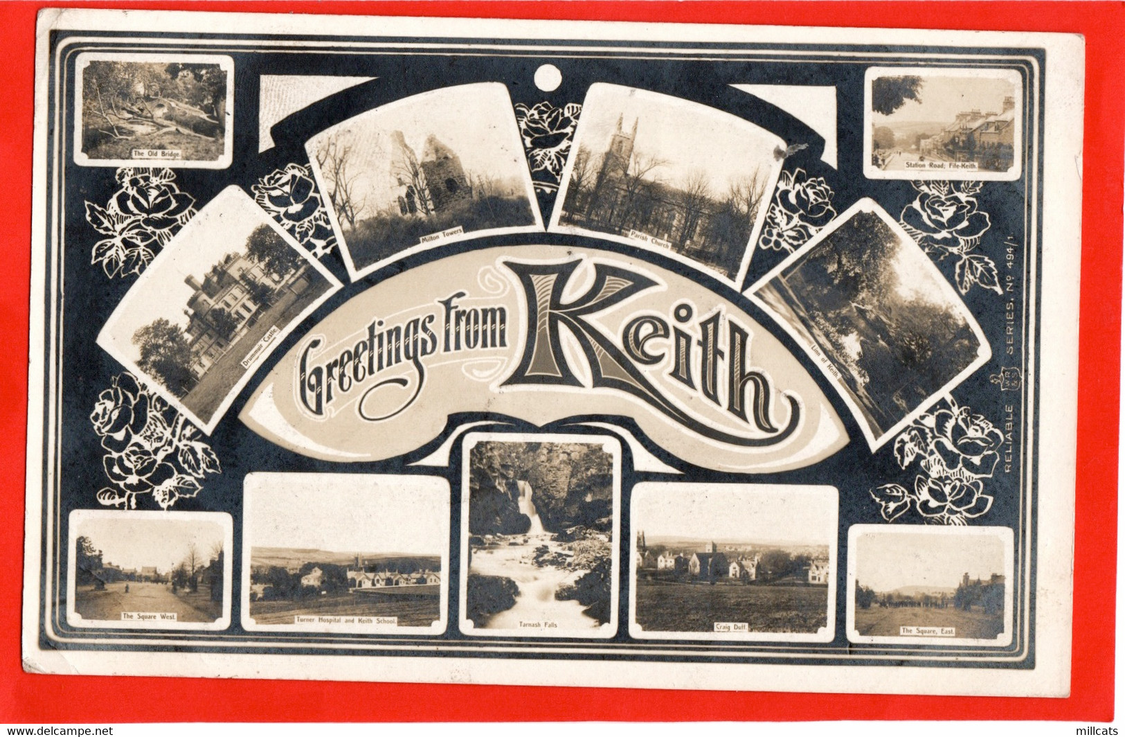 SCOTLAND BANFFSHIRE   KEITH     GREETINGS FROM KEITH  RP MULTI VIEW   Pu 1906 - Banffshire