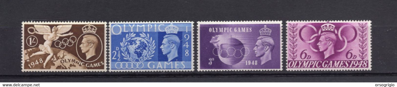 GRAN BRETAGNA - OLYMPIC GAMES - 1948 - SERIE COMPLETA PERFETTA Lusso - Summer 1948: London