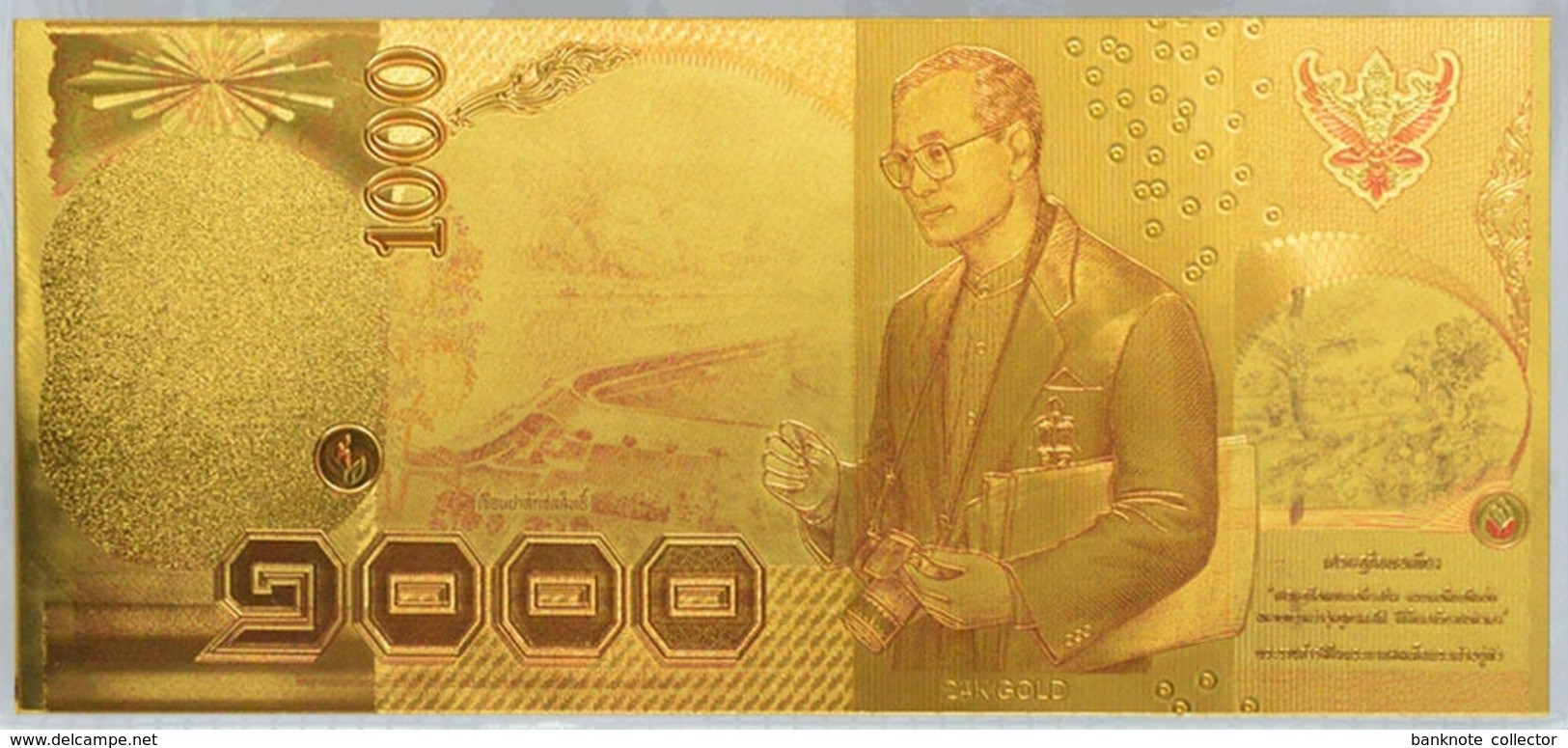 Thailand, 1000 Baht, Pick 115, Sign. 76, Goldbanknote ! - Thailand