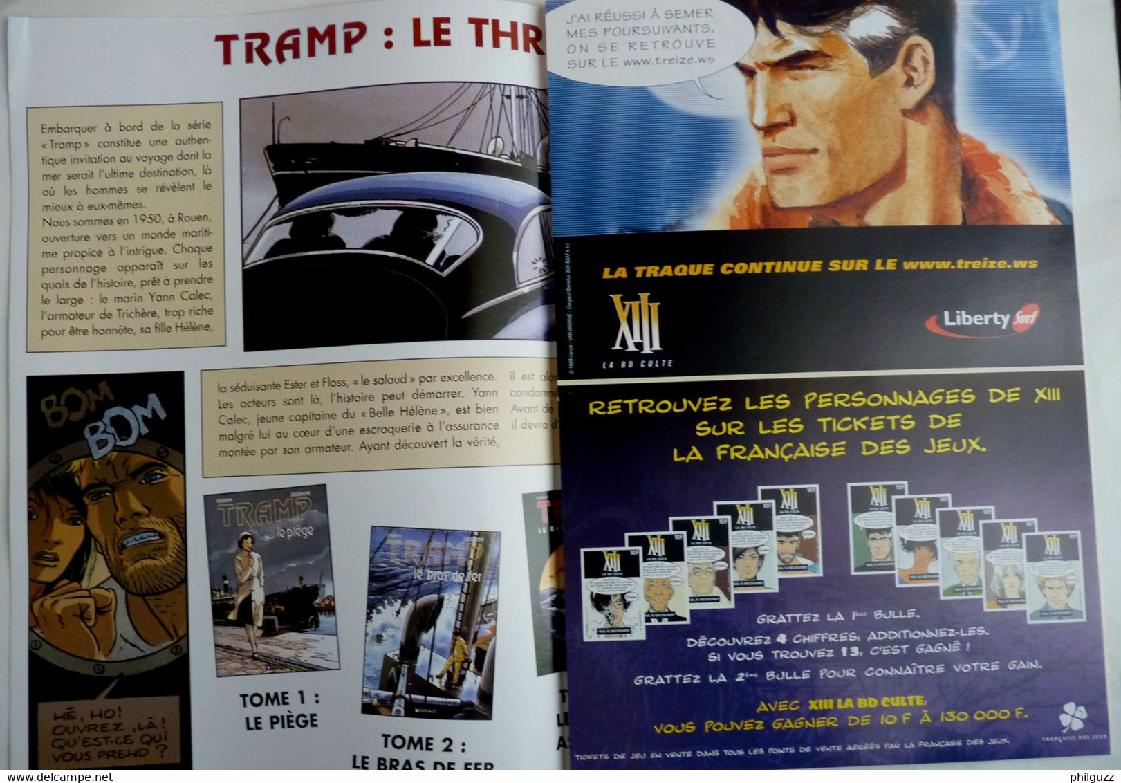 DEPLIANT TRAMP 2001 JUSSAUME PUBLICITE XIII VANCE - Press Books