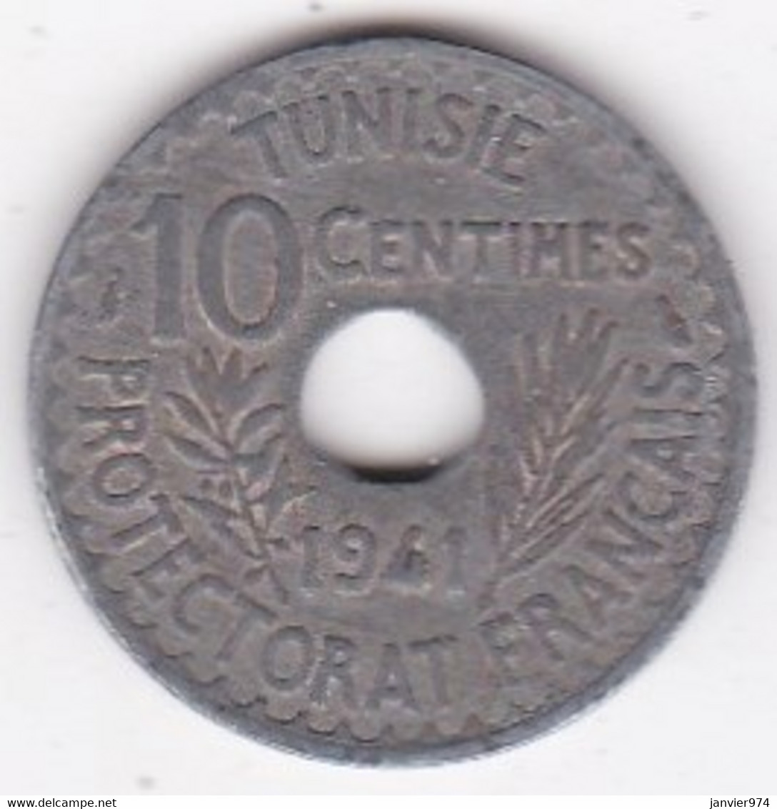 PROTECTORAT FRANCAIS. 10 CENTIMES 1941 En Zinc - Tunisie