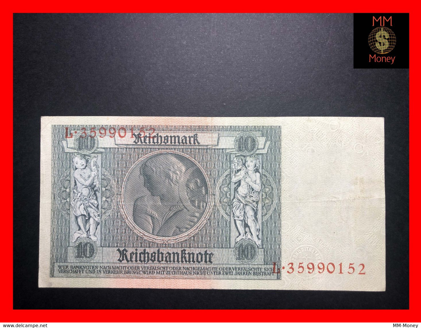 GERMANY 10 Reichsmark 22.1.1929  P. 180 A VF \ XF - 10 Mark