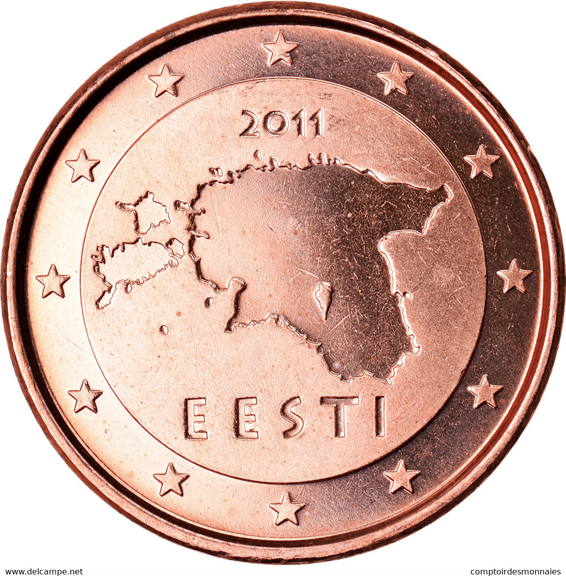 Estonia, Euro Cent, 2011, BU, FDC, Copper Plated Steel, KM:61 - Estonie