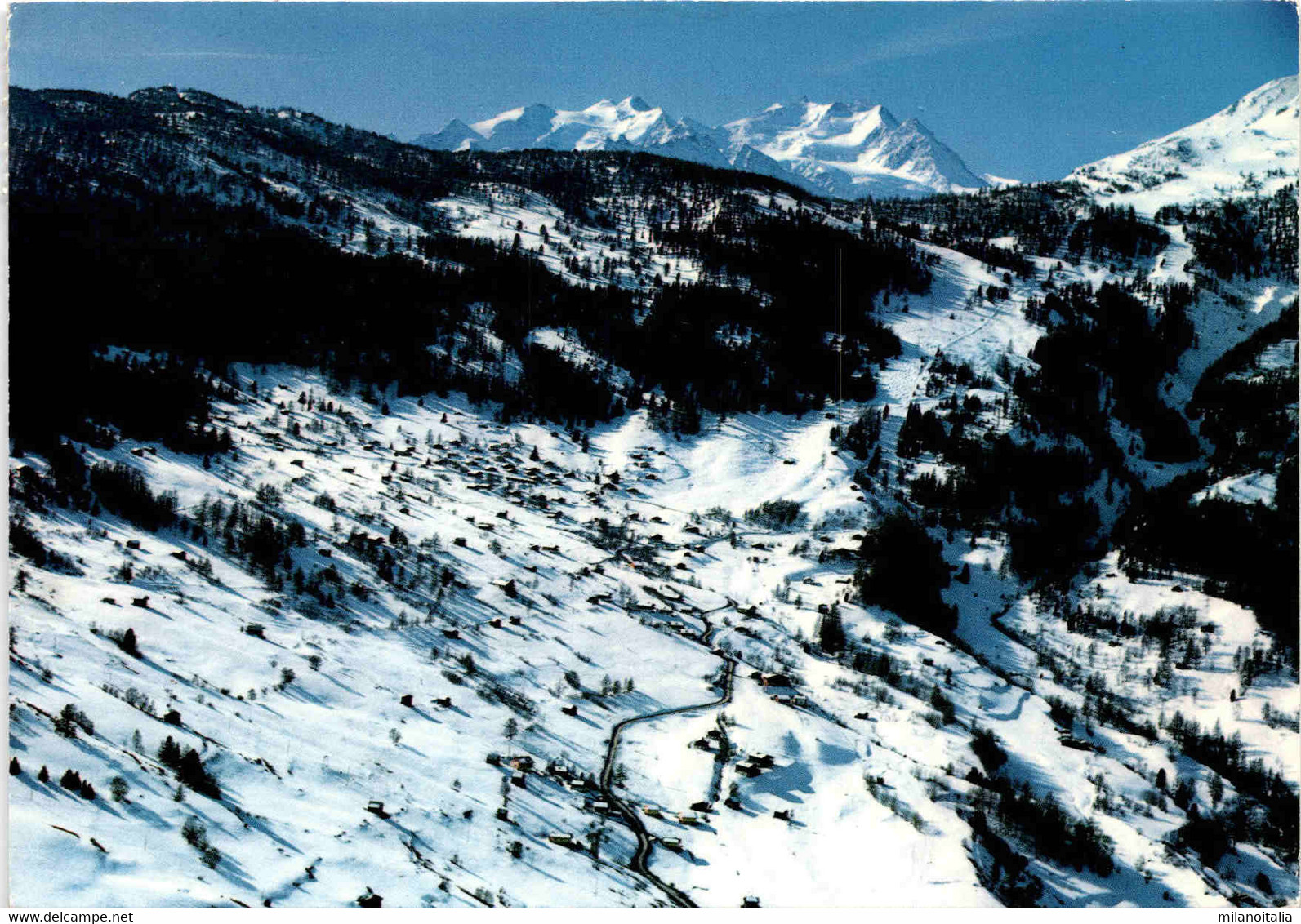 Skigebiet Ronalp-Moosalp Ob Bürchen, Wallis (46981) * 28. 1. 1985 - Bürchen