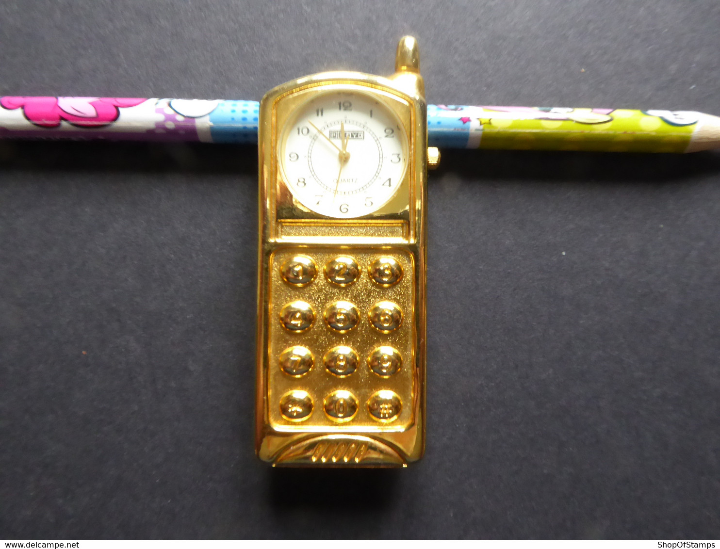 MINI WATCH Cordless Phone Shape IN BRASS BRAND "KOYD" Need Battery - Other & Unclassified