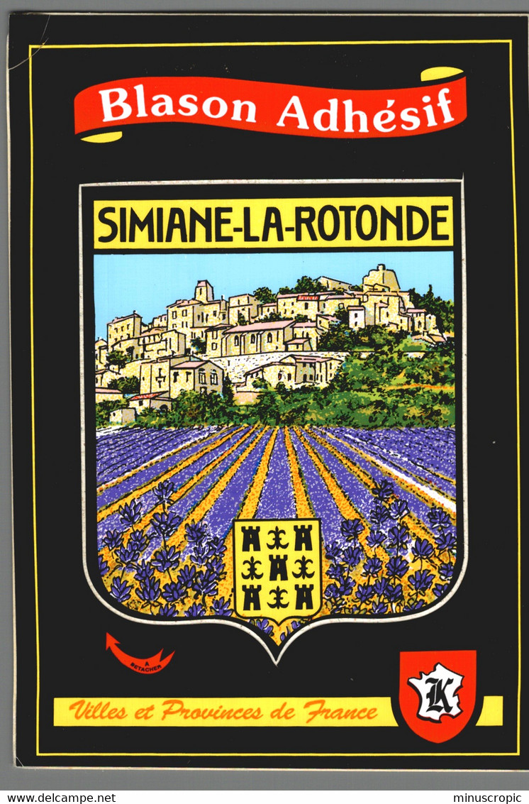 CPM 04 - Simiane La Rotonde - Carte Blason Adhésif - Andere & Zonder Classificatie