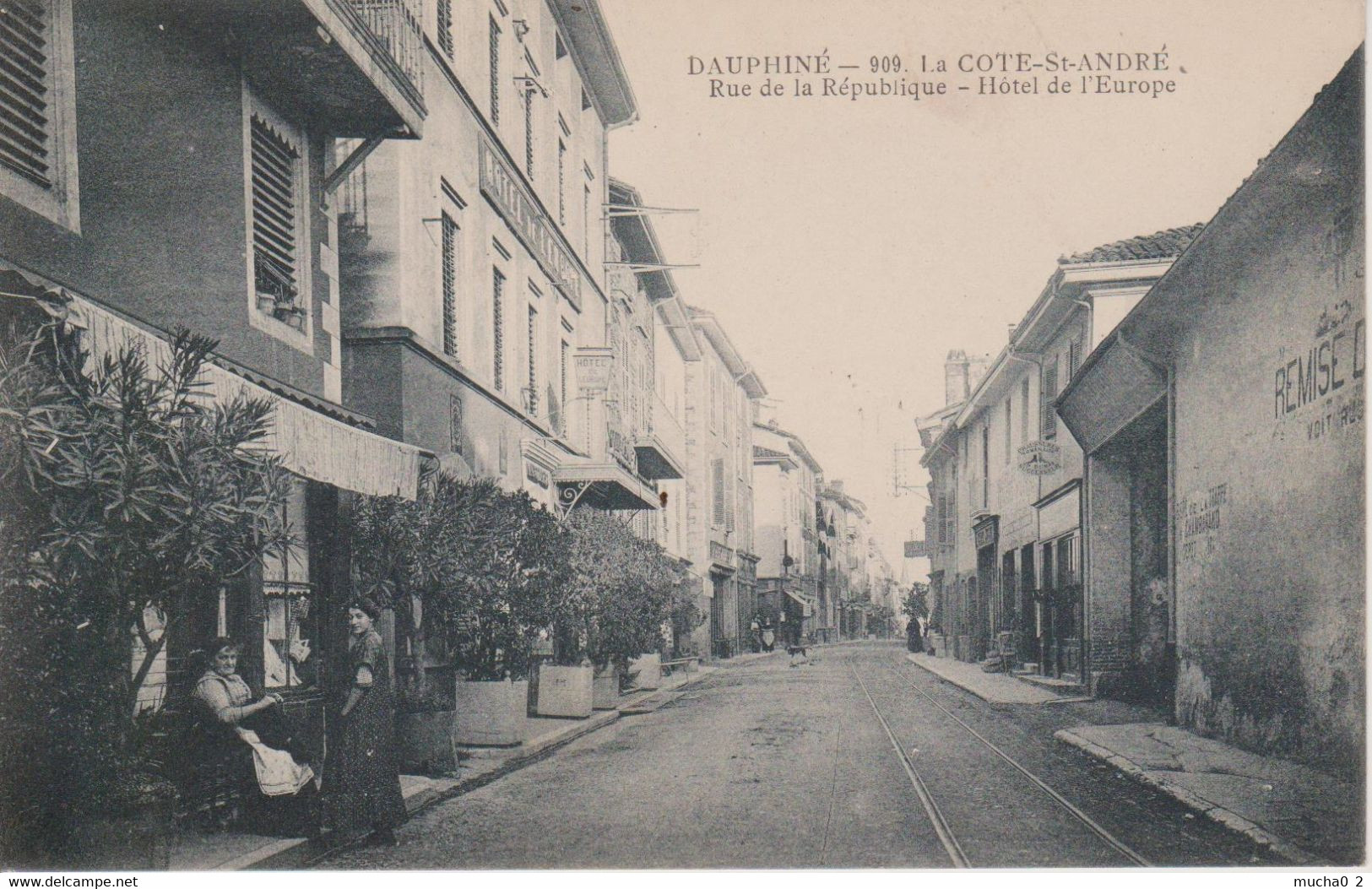 38 - LA COTE SAINT ANDRE - RUE DE LA REPUBLIQUE - HOTEL DE L'EUROPE - La Côte-Saint-André