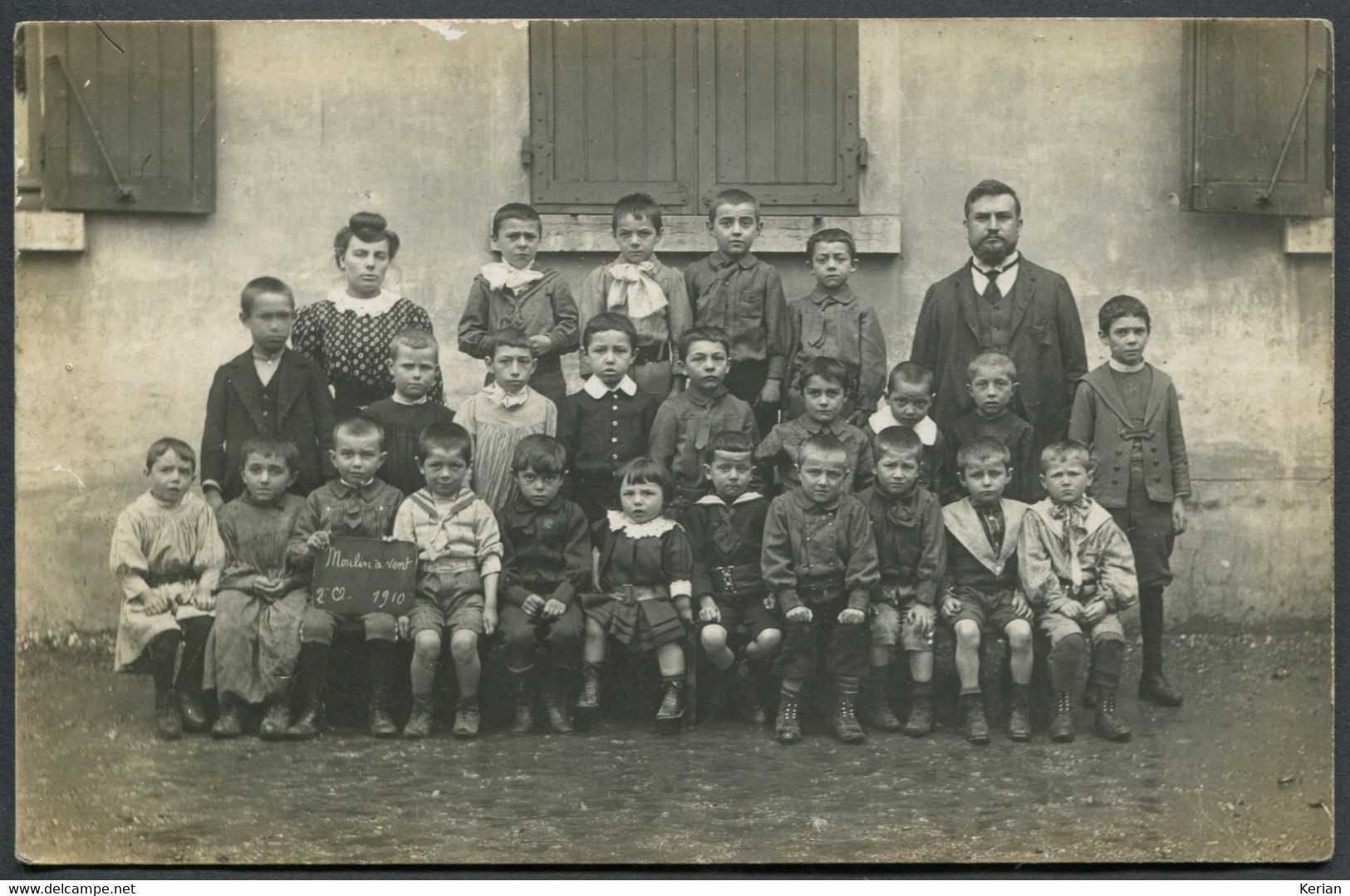 Vénissieux - Carte/Photo 1910 - Photo De Classe Ecole Primaire Moulin à Vent - Voir 2 Scans - Vénissieux