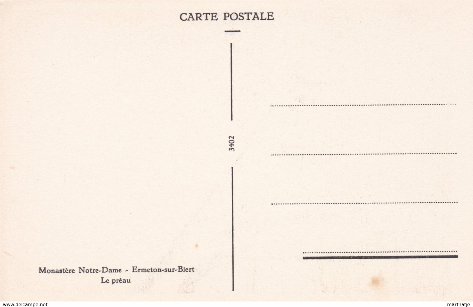 3402 - Monastère Notre-Dame - Ermeton-sur-Biert - Le Préau - Mettet