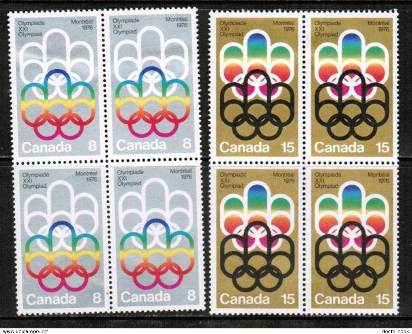 CANADA  Scott # 623-4* VF MINT HINGED BLOCKS Of 4 (LG-1264) - Blocs-feuillets