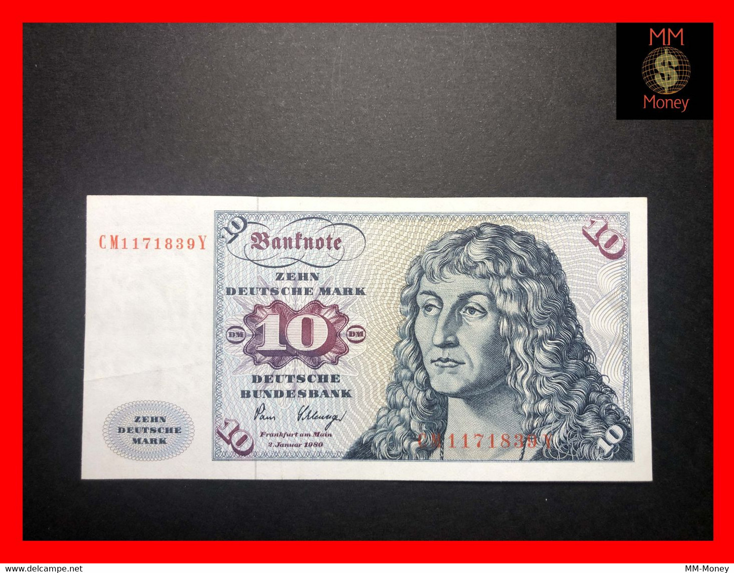 GERMANY Federal Republic  10 Deutsche Mark  2.1.1980  P. 31  XF - 10 DM