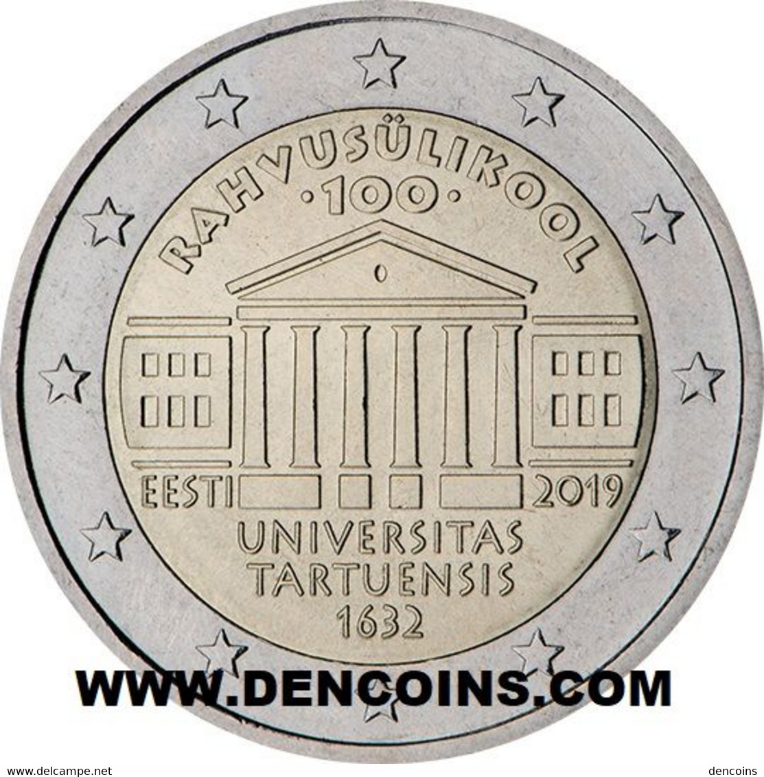 2 Euro ESTONIA 2019 UNIVERSIDAD DE TARTU - EESTI - NUEVA - SIN CIRCULAR - NEW 2€ - Estonie