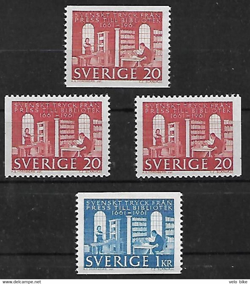 Sweden 1961 MNH Mi 476, 477  Royal Library Slania - Autres & Non Classés