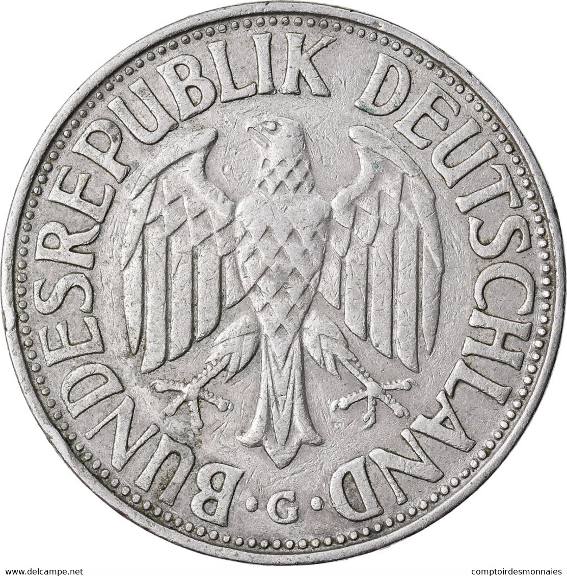 Monnaie, République Fédérale Allemande, Mark, 1956, Karlsruhe, TTB - 1 Marco