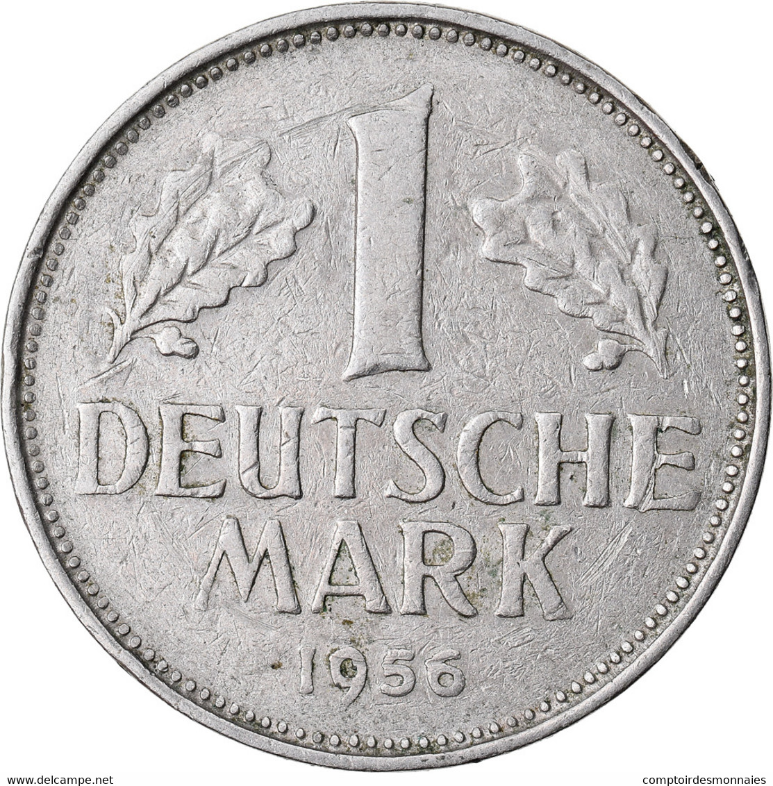 Monnaie, République Fédérale Allemande, Mark, 1956, Karlsruhe, TTB - 1 Mark