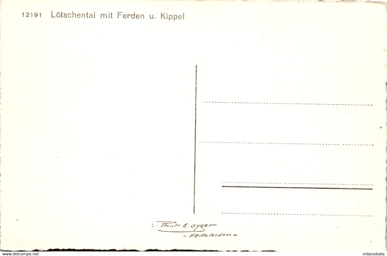 Lötschental Mit Ferden U. Kippel (12191) - Phot. Gyger - Ferden