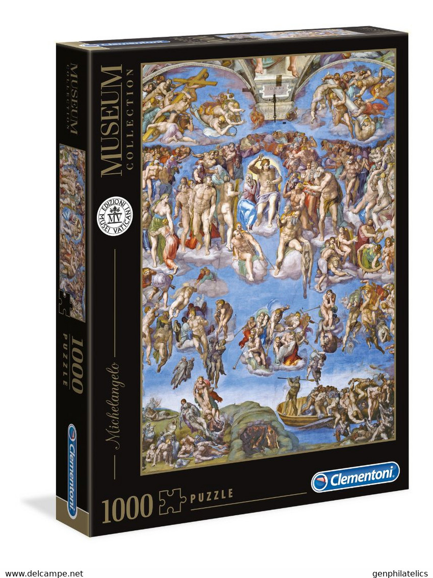 NEW Clementoni Jigsaw Puzzle 1000 Pc Pieces Tiles Museum Collection Michelangelo "Universal Judgement" - Rompecabezas